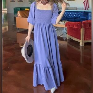 Elegant Blue Women's Dress
